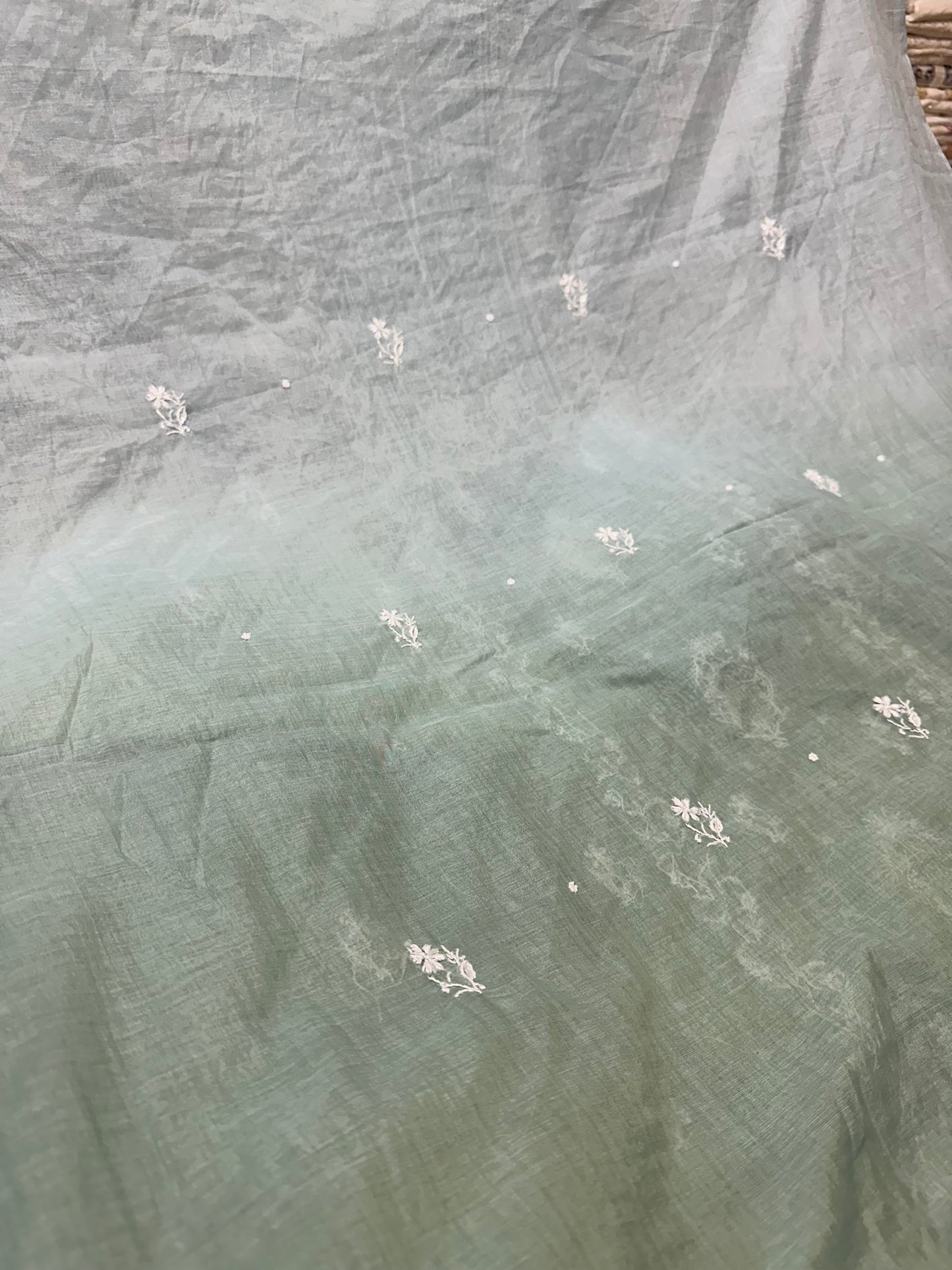 Mul Chanderi Chikankari 2 Pc Suit | Moti Cut Dana Embellishment