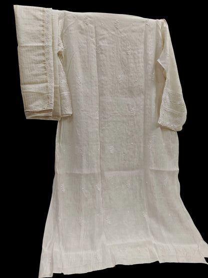 Mul Panel Suit with Moti Pearl work - Semi Stiched