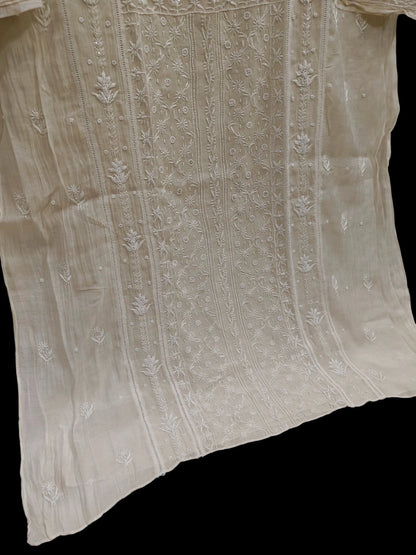 Mul Panel Suit with Moti Pearl work - Semi Stiched