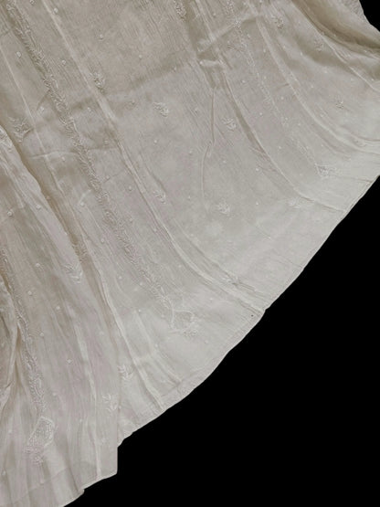 Mul Chikankari Anarkali - Moti Cut Dana work