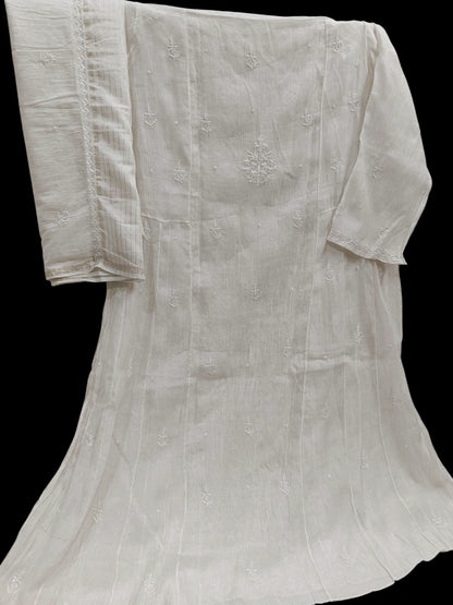Mul Chikankari Anarkali - Moti Cut Dana work
