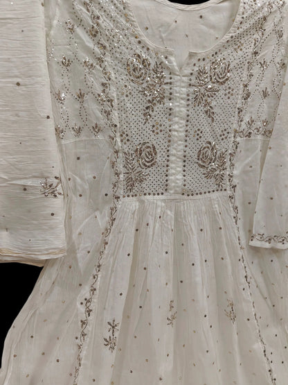 Mul Mukesh Kamdani Gown - Semi stitched