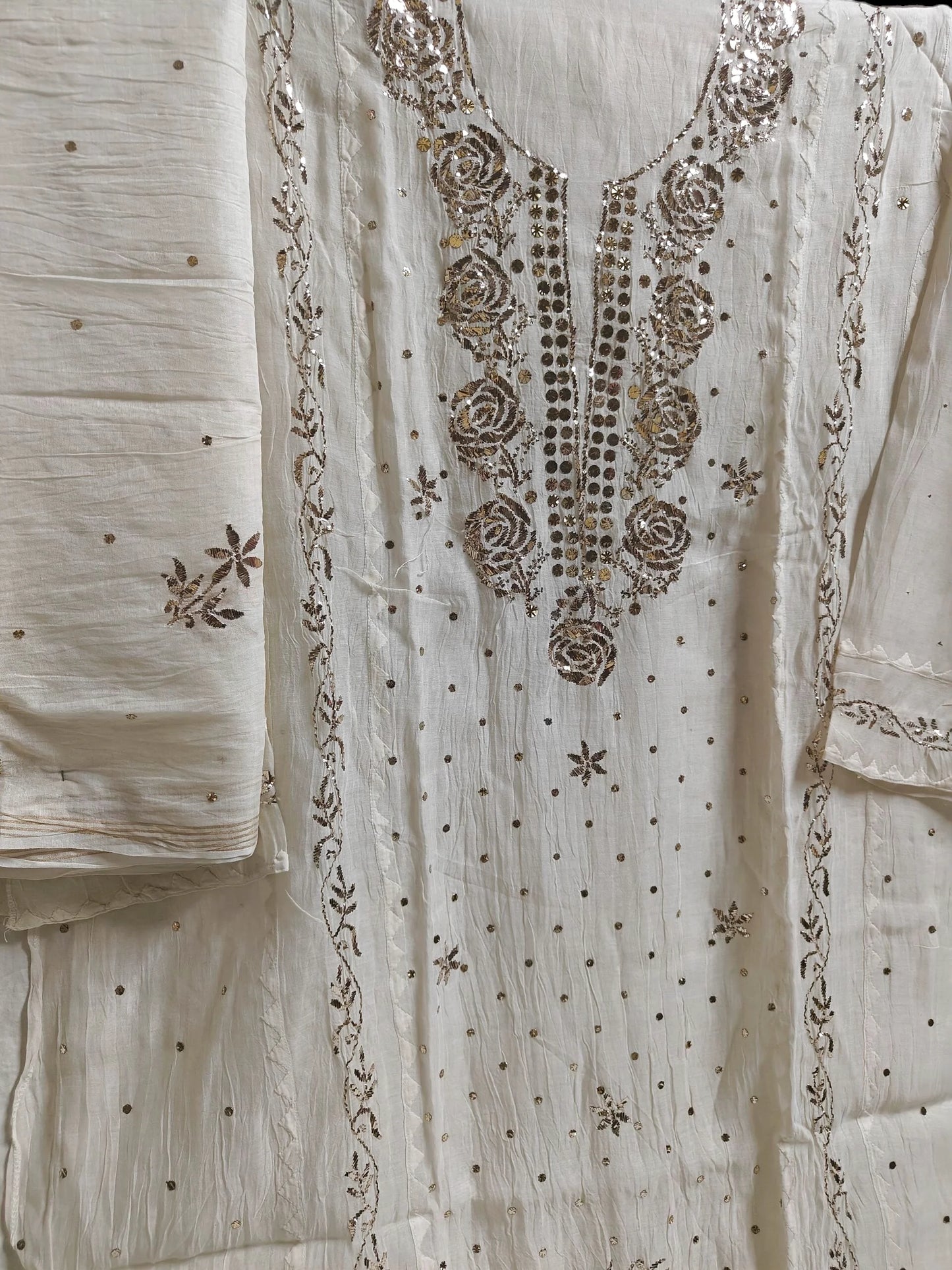 Mul Mukesh Kamdani Suit - Semi stitched