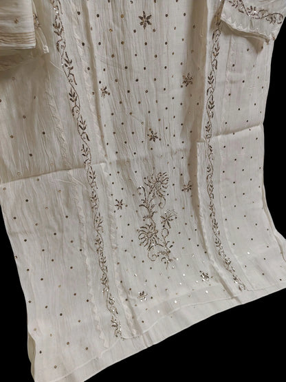 Mul Mukesh Kamdani Suit - Semi stitched