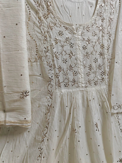 Mul Mukesh Kamdani Gown - Semi stitched