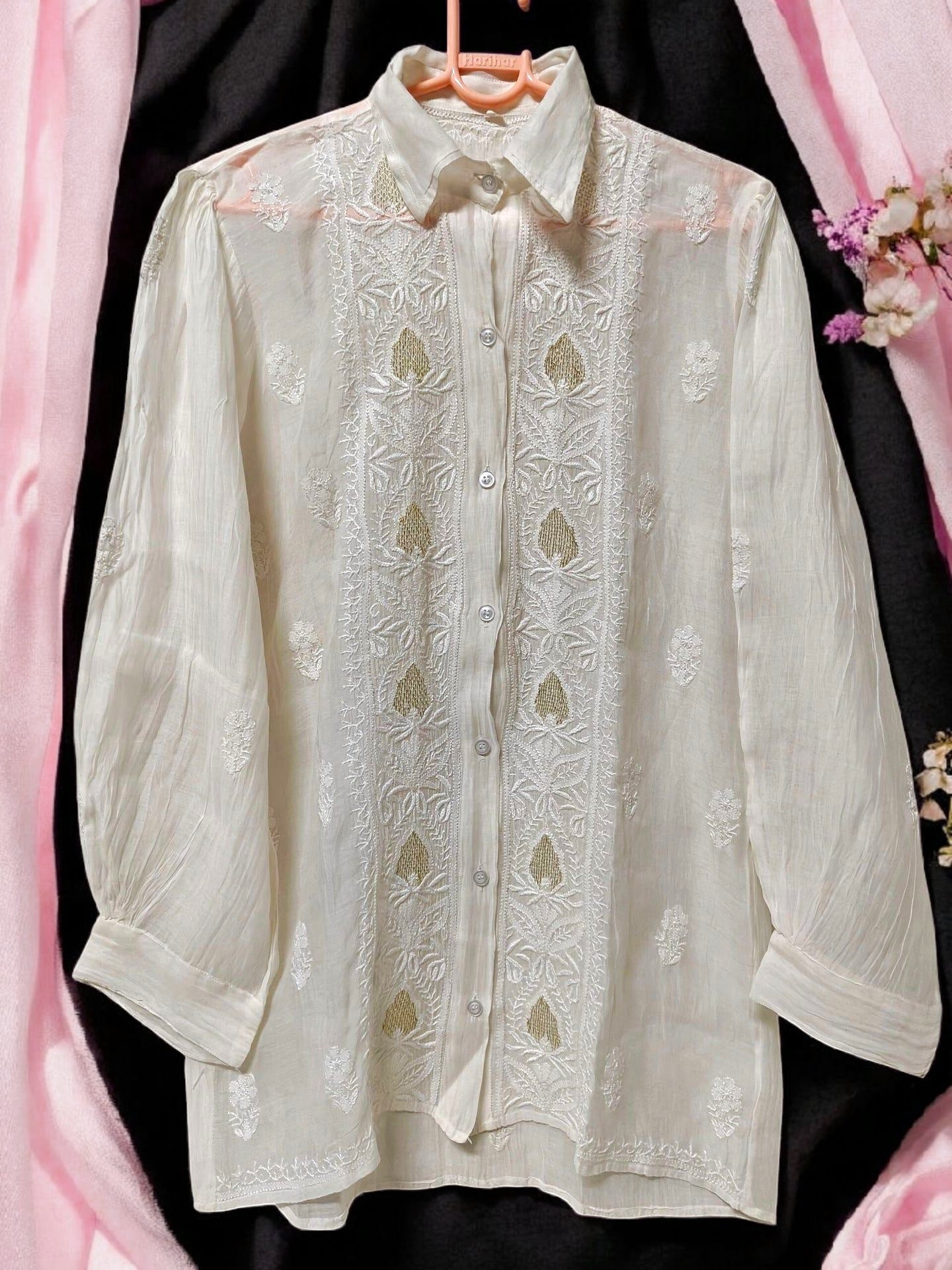 Mul Embroidered Shirt - Kasab Work