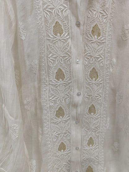 Mul Embroidered Shirt - Kasab Work