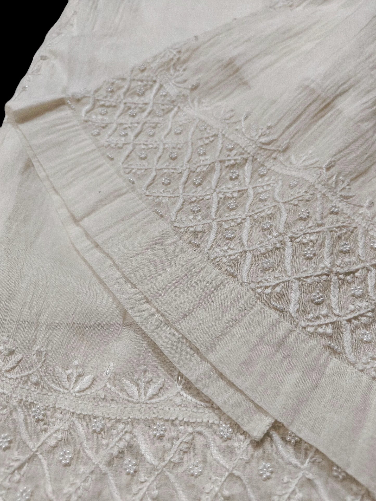Mul Co-ord Set - Moti Cut Dana work