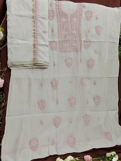 Mul Embroidered Suit - Un-stitched