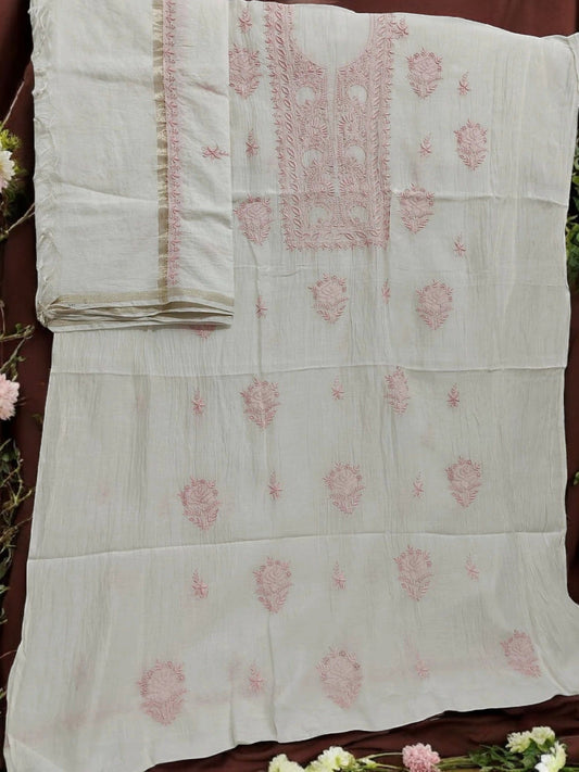 Mul Embroidered Suit - Un-stitched