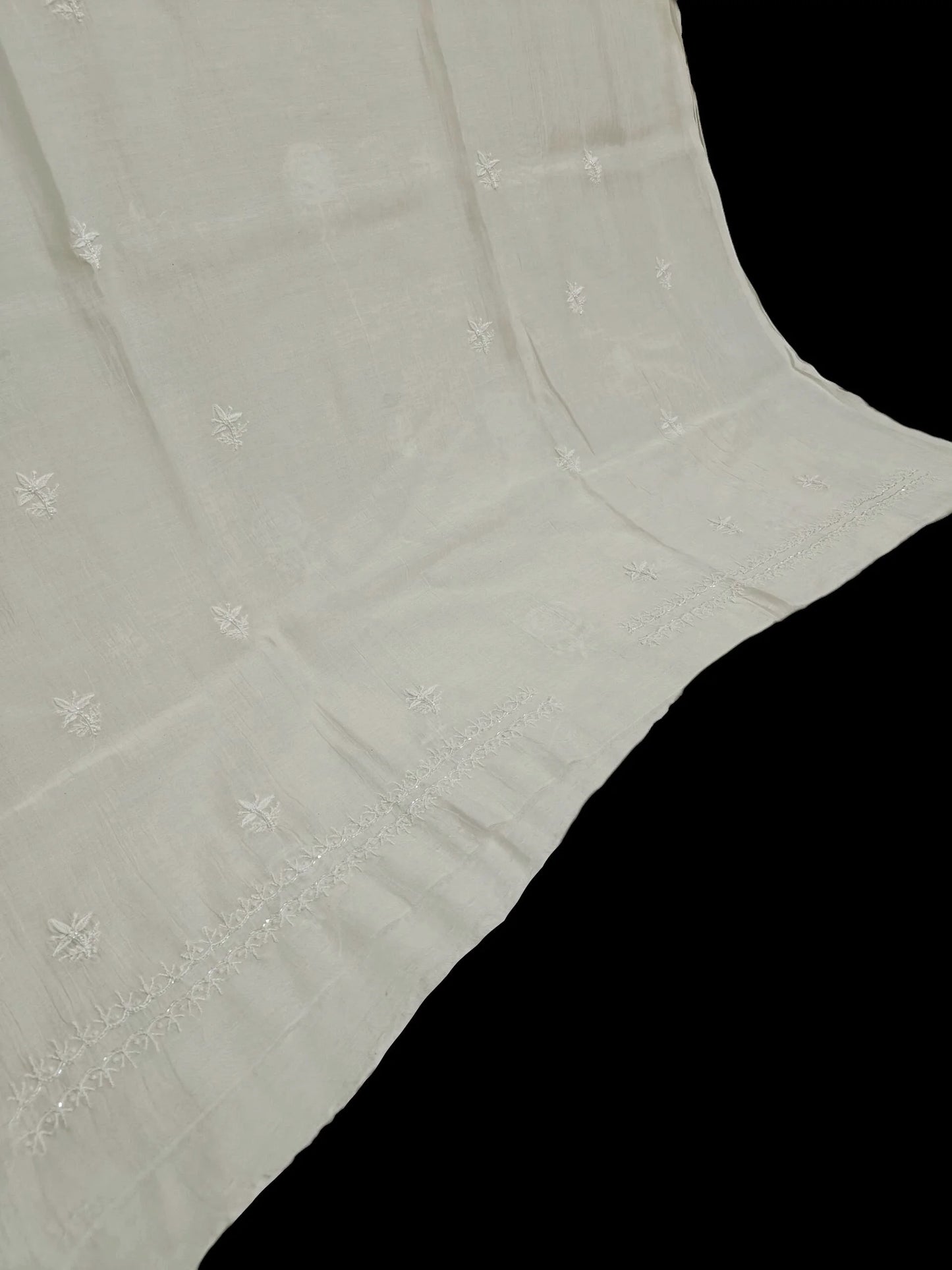 Rose Chikankari Mul Suit with Moti & Cut Dana work