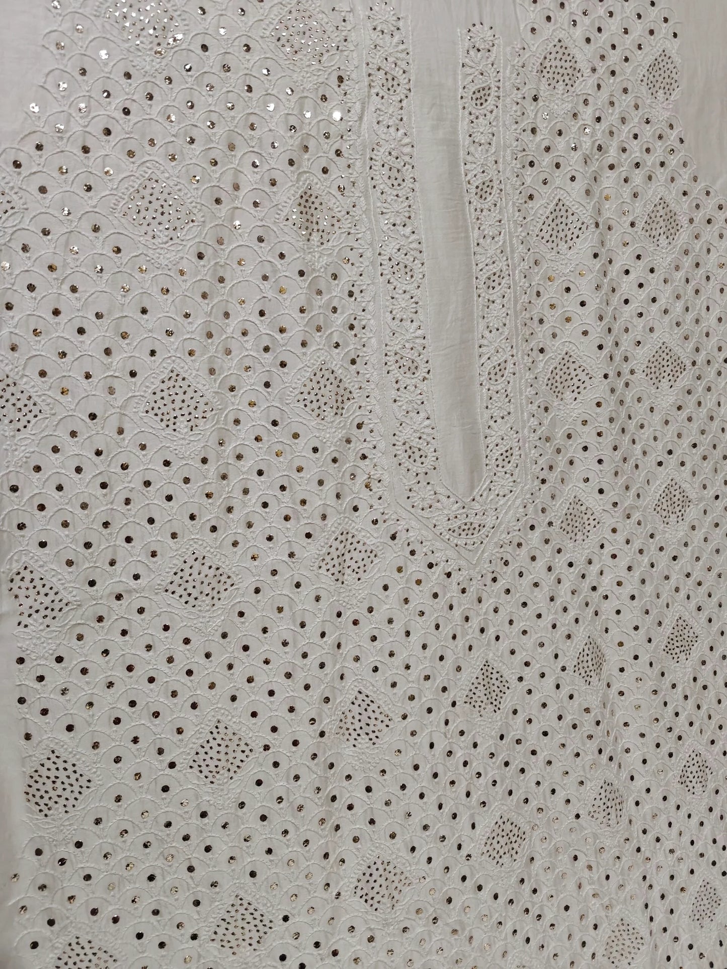 Refined Mukesh Kamdani Handwork Kurta Fabric – Unstitched | Mul Chanderi