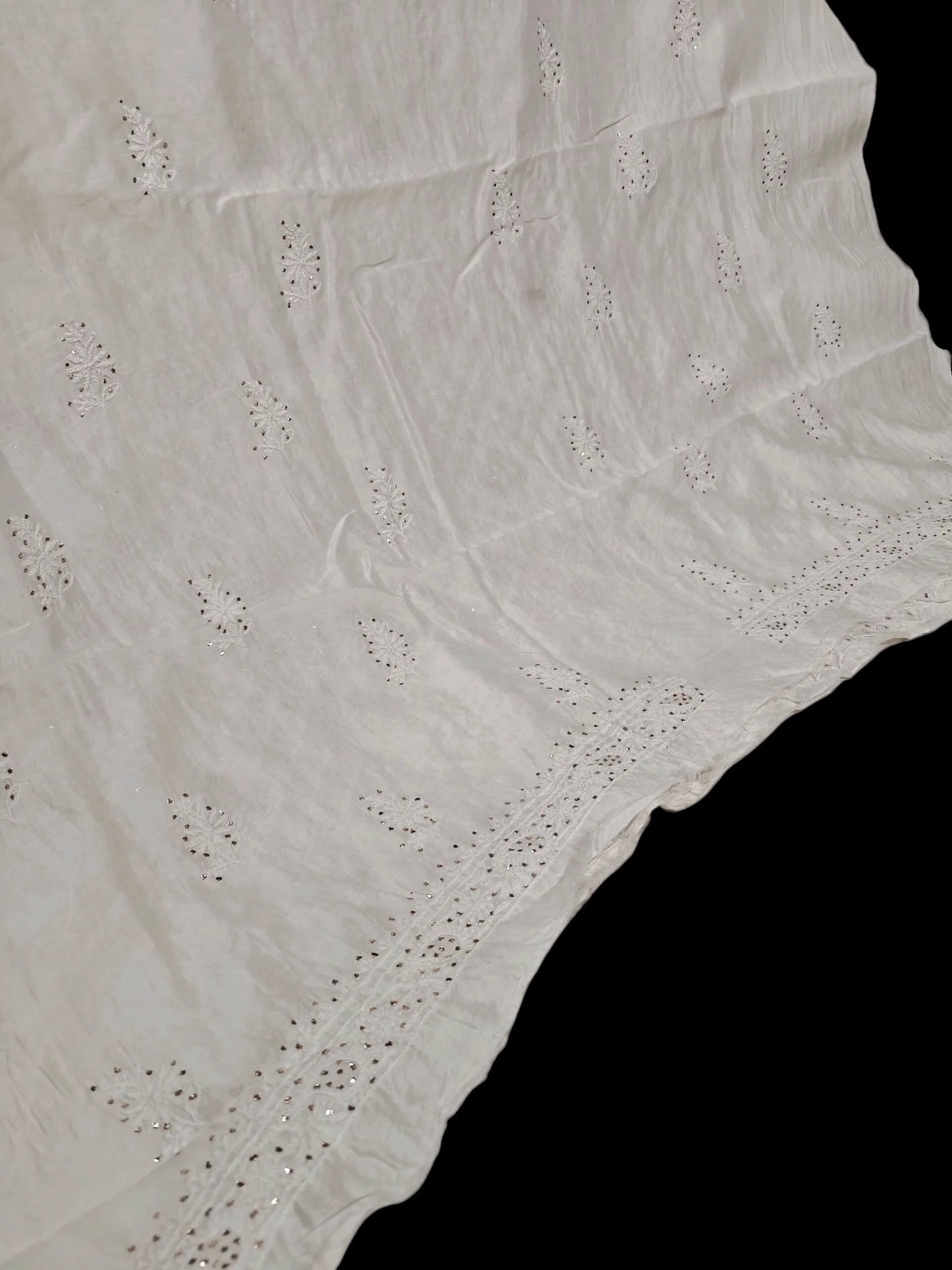 Refined Mukesh Kamdani Handwork Kurta Fabric – Unstitched | Mul Chanderi
