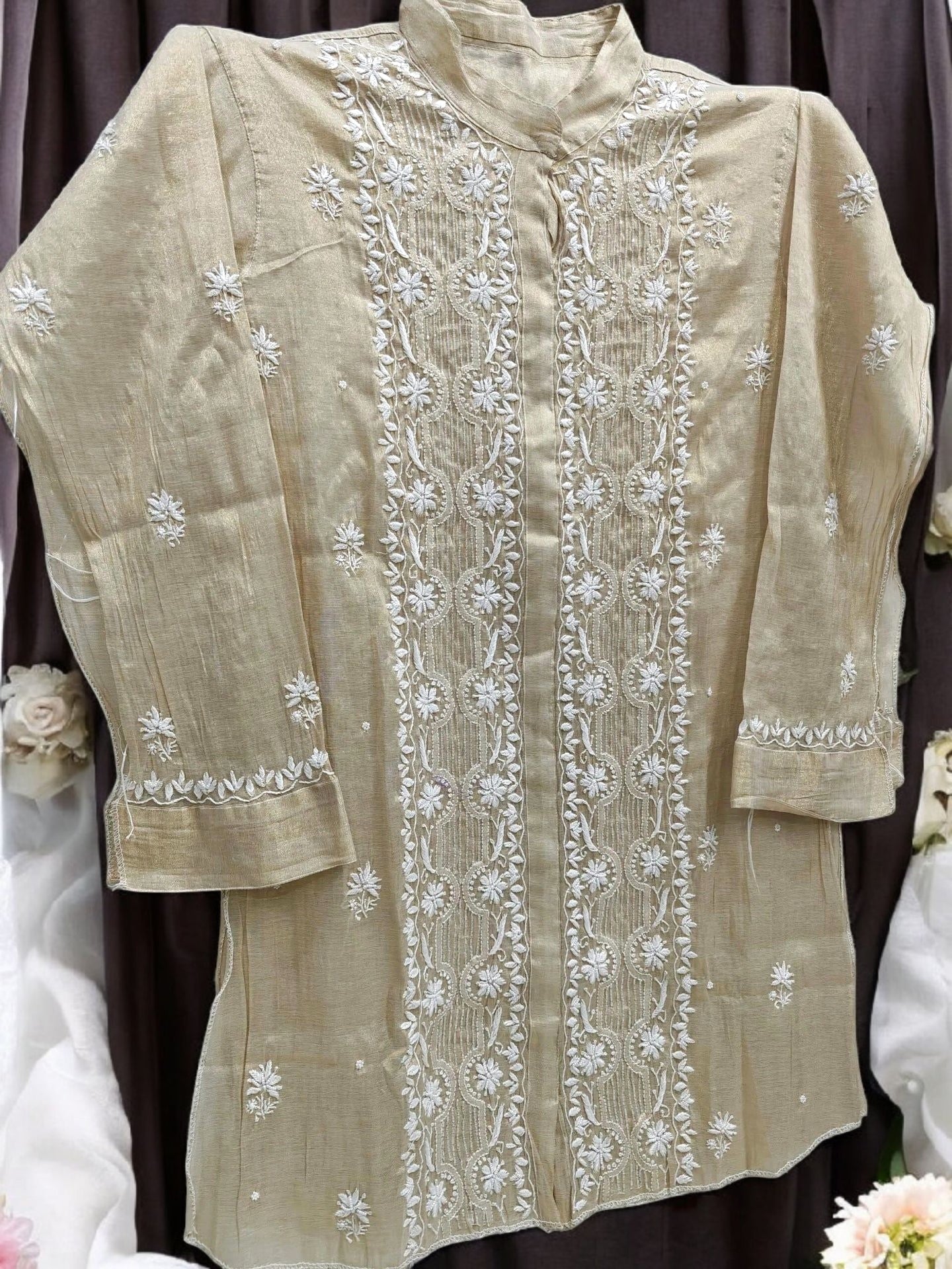 Tissue Co-ord Set - Moti Cut Dana work