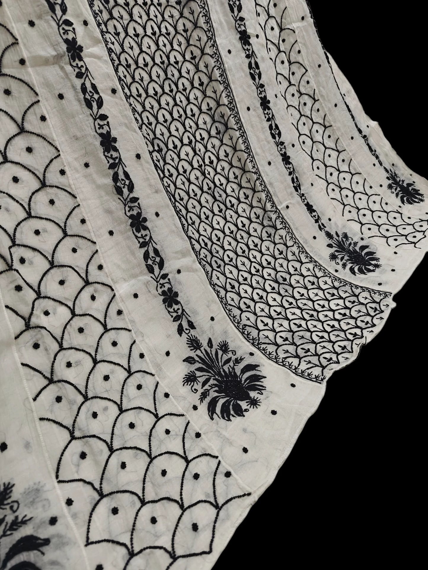 Mul Chikankari Heavy Anarkali - Moti Cut Dana work