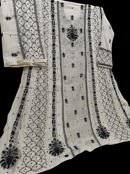 Mul Chikankari Heavy Anarkali - Moti Cut Dana work