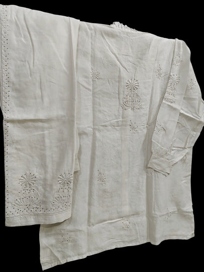 Co-ord Set with Mukesh Kamdani work – Semi-Stitched | Mul Chanderi Fabric