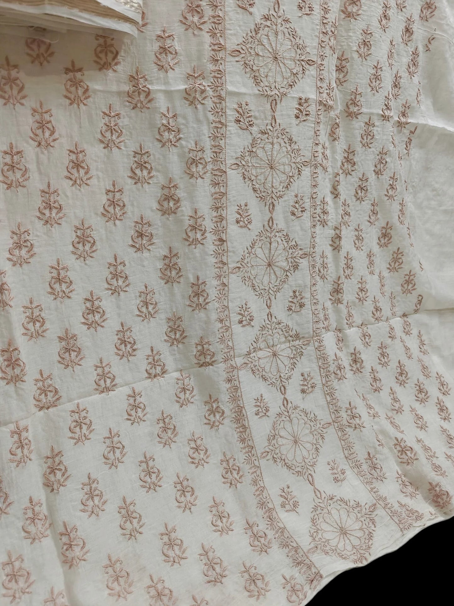 Timeless Chikankari Hand-Embroidered Mul Suit | Unstitched