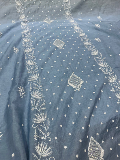 Mul Chanderi Chikankari 2 Pc Suit | Moti Cut Dana Embellishment