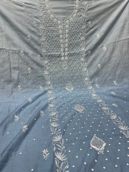 Mul Chanderi Chikankari 2 Pc Suit | Moti Cut Dana Embellishment