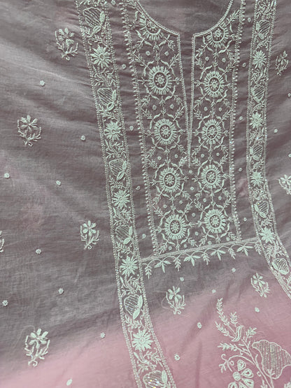 Mul Chanderi Chikankari 2 Pc Suit | Moti Cut Dana Embellishment