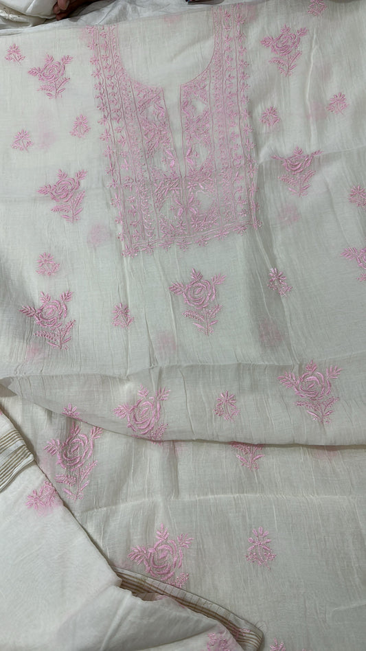 Mul Chanderi Suit with Dupatta