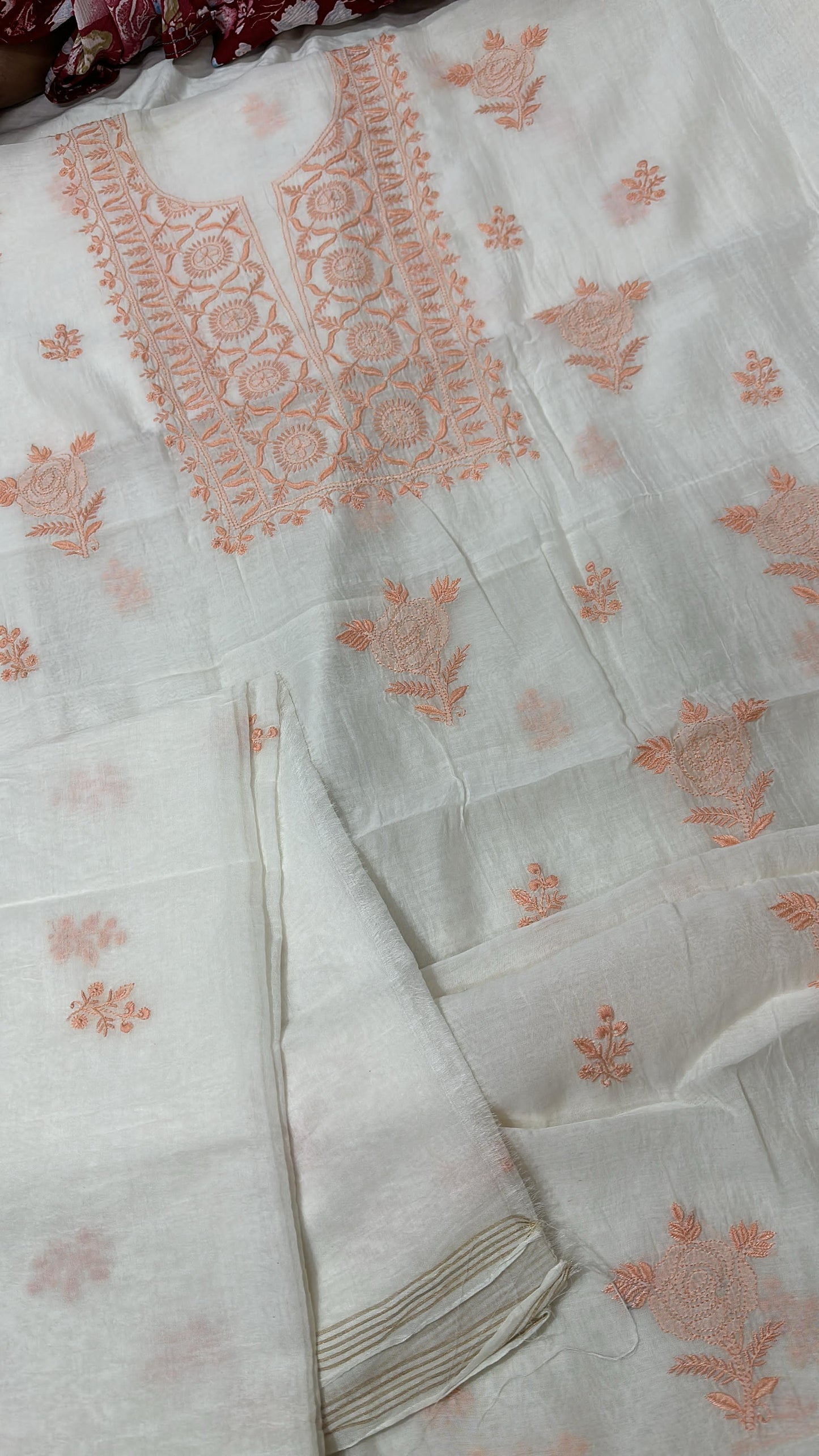 Mul Chanderi Suit with Dupatta