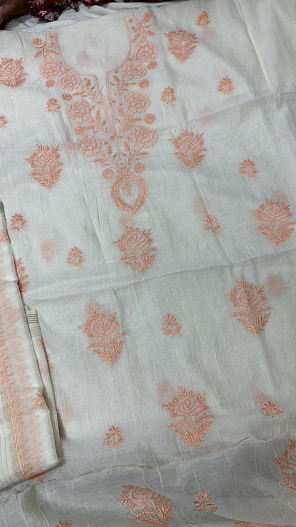 Mul Chanderi Suit with Dupatta