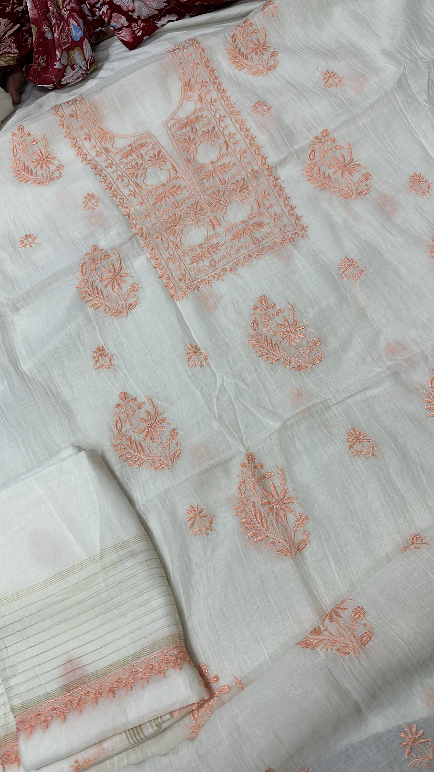 Mul Chanderi Suit with Dupatta